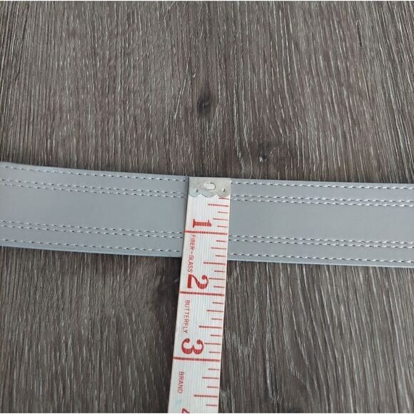 Calvin Klein Gray Synthetic Leather Belt Medium - Picture 7 of 7